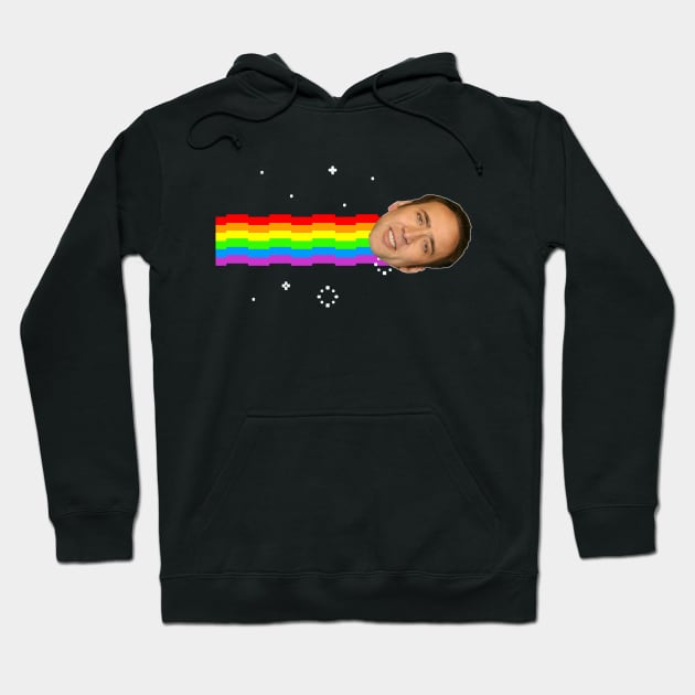 Nicolas Cage Nyan Cat Meme Hoodie by Nova5